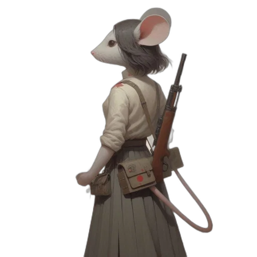 weapon, jacket, staff, hat, concept art, fantasy art, pixel art, 3d render transparent PNG cut-out