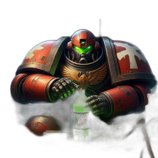 robot, weapon, concept art, fantasy art, 3d render, photorealistic, green, armored transparent PNG cut-out
