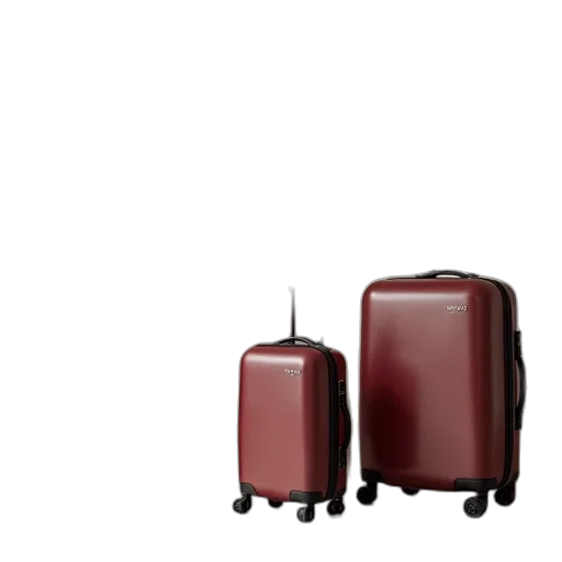 furniture, 3d render, photorealistic, concept art, red, luggage, collection, set transparent PNG cut-out