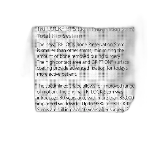 advertisement, medical, device, specifically, tri-lock, bps, bone, preservation transparent PNG cut-out