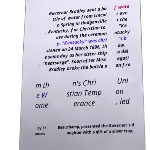 governor, bradley, sent, bottle, water, lincoln, spring, hodgenville transparent PNG cut-out