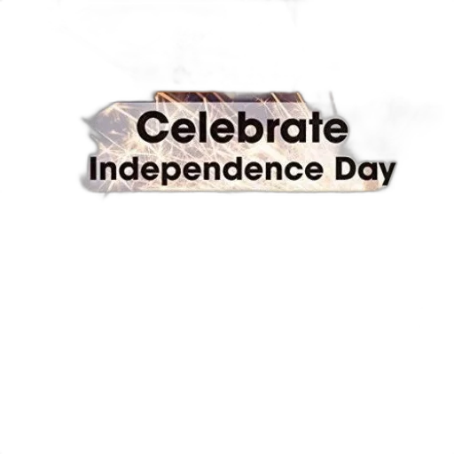 vibrant, poster, celebrating, independence, day, sparkler, background, text transparent PNG cut-out