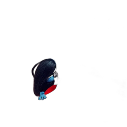 robot, creature, hair, dress, pixel art, 3d render, concept art, cartoon transparent PNG cut-out