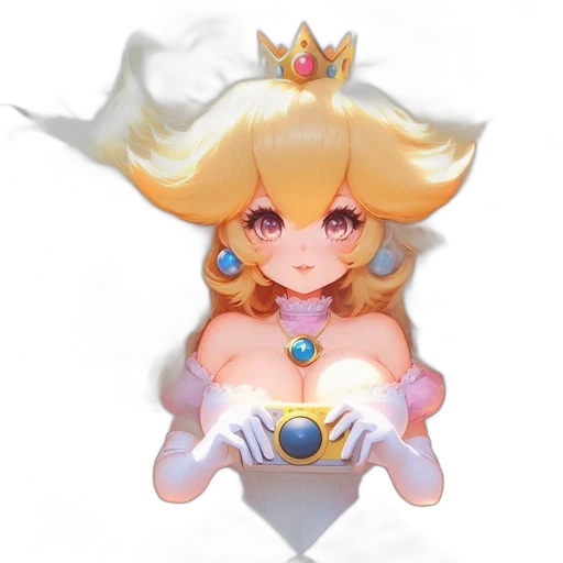 crown, jewelry, staff, dress, concept art, fantasy art, pixel art, 3d render transparent PNG cut-out