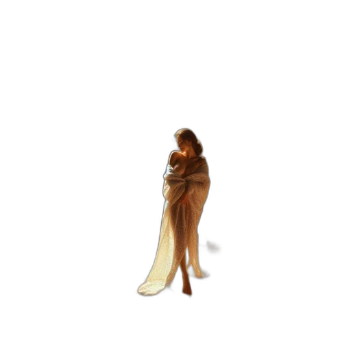dress, hair, creature, staff, pixel art, concept art, 3d render, photorealistic transparent PNG cut-out