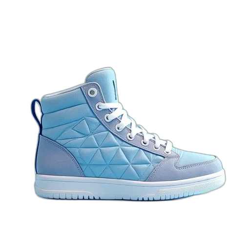 shoes, vaporwave, blue, white transparent PNG cut-out