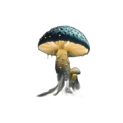 umbrella, hat, crown, creature, 3d render, concept art, photorealistic, pixel art transparent PNG cut-out