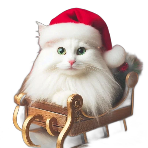 hat, animal, photorealistic, fantasy art, oil painting, concept art, white, cat transparent PNG cut-out