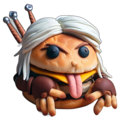 food, creature, animal, face, concept art, 3d render, fantasy art, pixel art transparent PNG cut-out