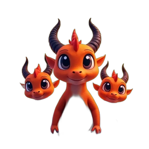 dragon, creature, animal, mask, 3d render, concept art, fantasy art, pixel art transparent PNG cut-out