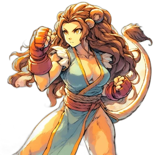 staff, concept art, pixel art, fantasy art, anime, golden, determined, female transparent PNG cut-out