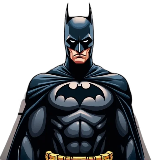 comic book art, concept art, pixel art, cartoon, digital, illustration, man, batman transparent PNG cut-out