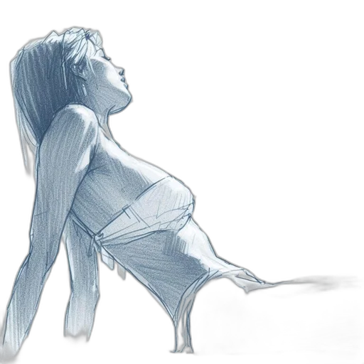 dress, staff, pencil sketch, concept art, photorealistic, watercolor, underwater, neon lights transparent PNG cut-out