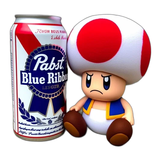 bottle, food, robot, hat, 3d render, pixel art, vaporwave, concept art transparent PNG cut-out