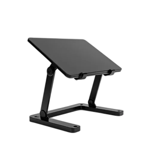 furniture, 3d render, black, adjustable, laptop, stand, flat, surface transparent PNG cut-out