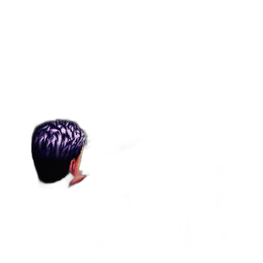 hair, crown, hat, creature, pixel art, 3d render, concept art, anime transparent PNG cut-out