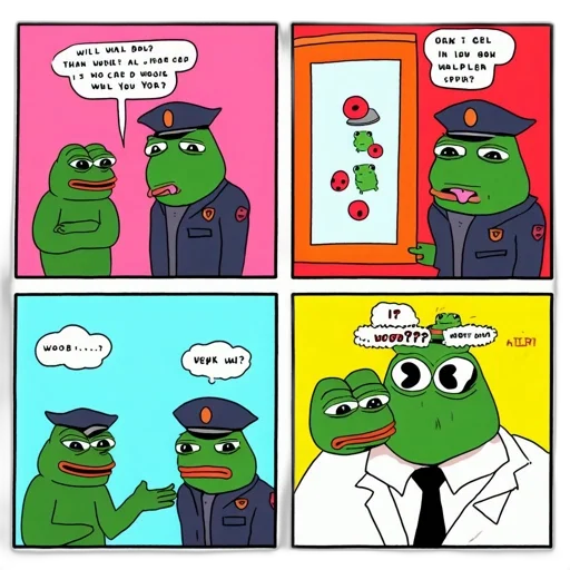 robot, concept art, fire, comic, strip, pepe, frog, impersonates transparent PNG cut-out