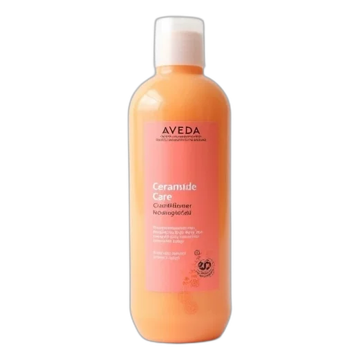 bottle, ceramide, care, conditioner, aveda, displayed, against, white transparent PNG cut-out