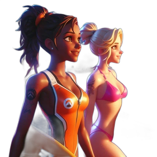 robot, concept art, comic book art, fantasy art, cartoon, neon lights, underwater, outer space transparent PNG cut-out