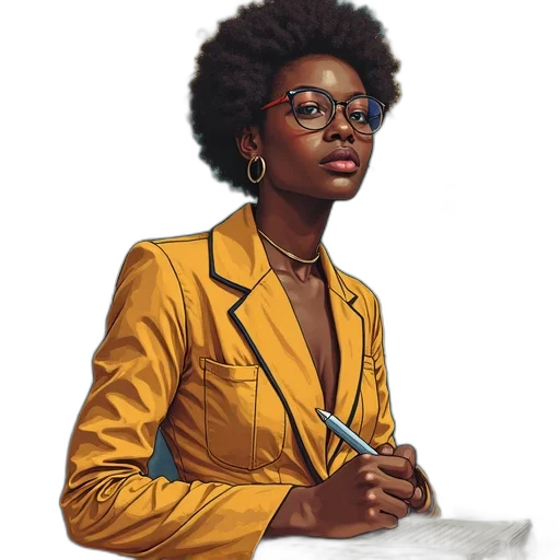 jacket, staff, comic book art, concept art transparent PNG cut-out