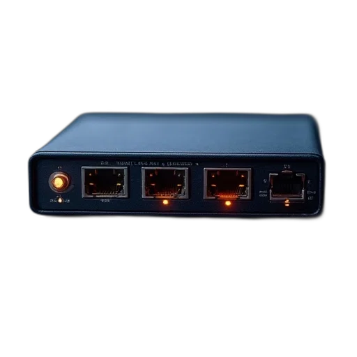 3d render, openbox, ethernet, interface transparent PNG cut-out
