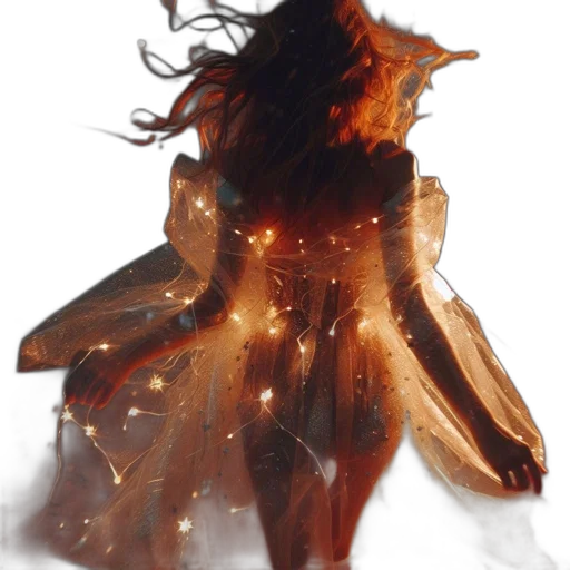 dress, crown, hair, creature, concept art, fantasy art, watercolor, photorealistic transparent PNG cut-out