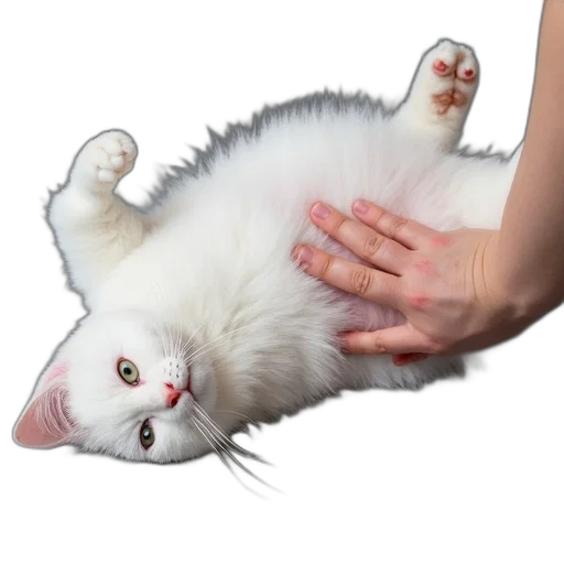 creature, animal, staff, jewelry, photorealistic, 3d render, fluffy, white transparent PNG cut-out