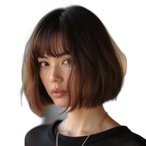 hair, face, jewelry, staff transparent PNG cut-out
