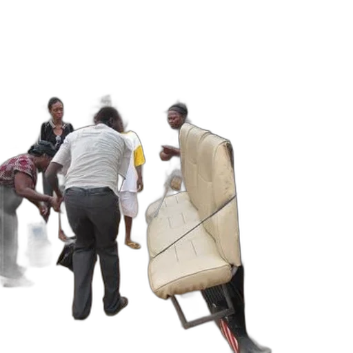 staff, furniture, weapon, 3d render, city street, group, people, loading transparent PNG cut-out