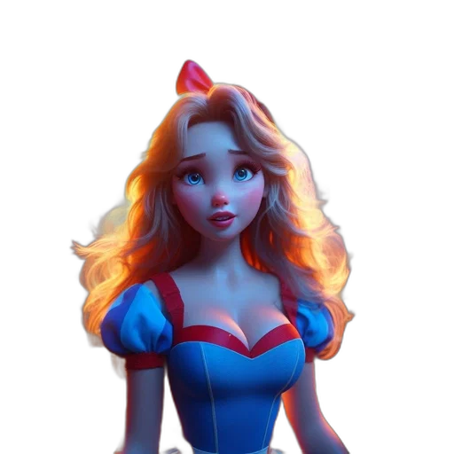 dress, crown, face, 3d render, concept art, fantasy art, cartoon, female transparent PNG cut-out