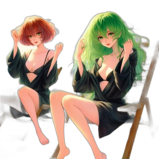 dress, pixel art, concept art, anime, watercolor, fire, green, monochrome transparent PNG cut-out