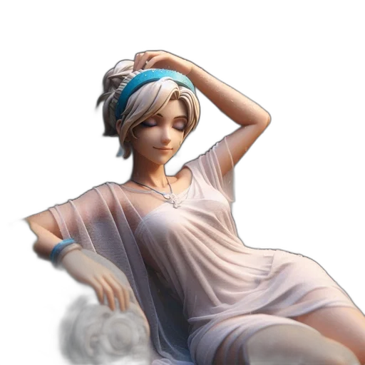 dress, jewelry, staff, hat, concept art, photorealistic, 3d render, fantasy art transparent PNG cut-out