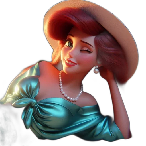 hat, jewelry, crown, dress, photorealistic, 3d render, fantasy art, concept art transparent PNG cut-out