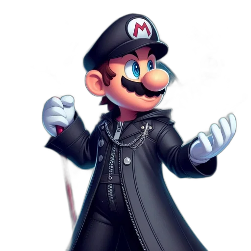 staff, jacket, hat, weapon, concept art, 3d render, cartoon, pixel art transparent PNG cut-out