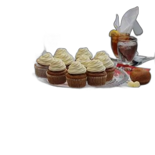 food, shoes, 3d render, photorealistic, earth tones, table, set, cupcakes transparent PNG cut-out