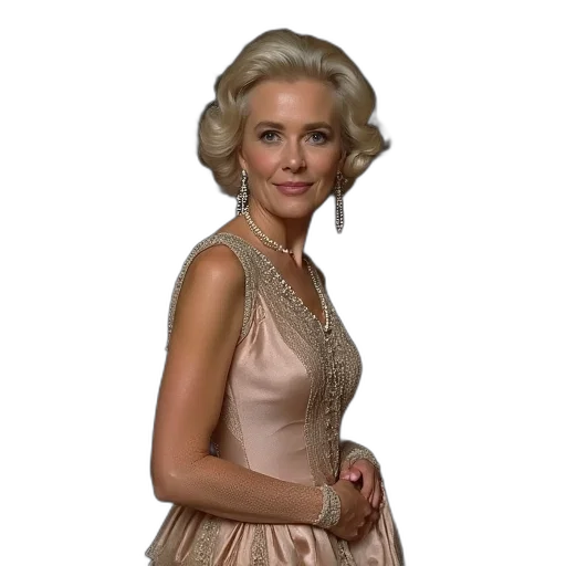 dress, crown, jewelry, staff transparent PNG cut-out
