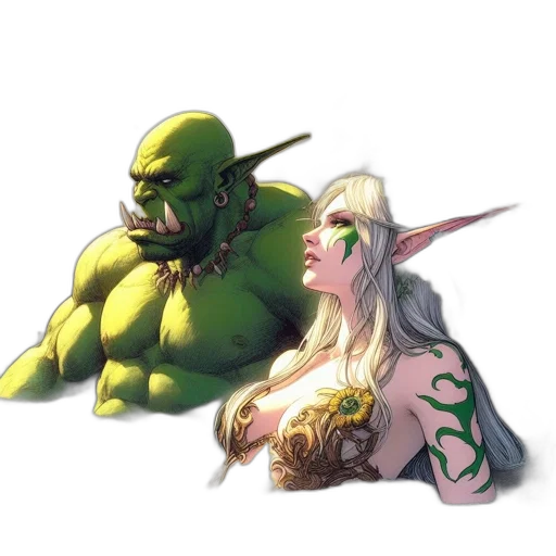 dragon, concept art, fantasy art, comic book art, pixel art, green, fair-skinned, elf transparent PNG cut-out