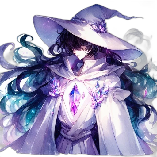 staff, hat, mask, dress, fantasy art, concept art, pixel art, anime transparent PNG cut-out