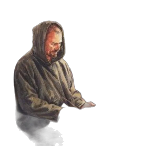 jacket, face, staff, creature, oil painting, watercolor, concept art, photorealistic transparent PNG cut-out