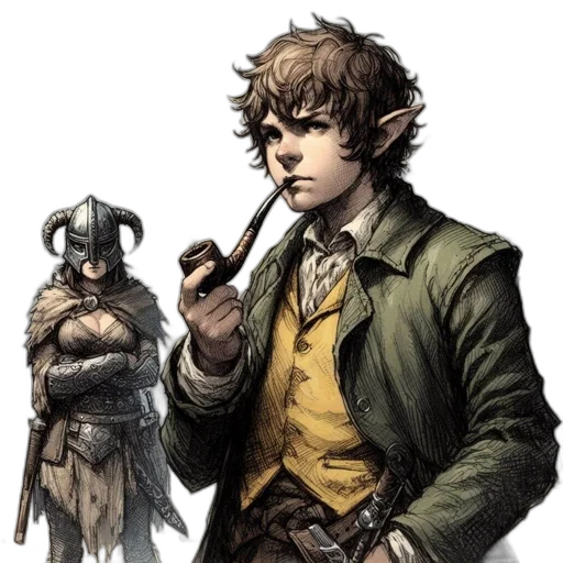 staff, fantasy art, concept art, comic book art, watercolor, earth tones, dark, monochrome transparent PNG cut-out