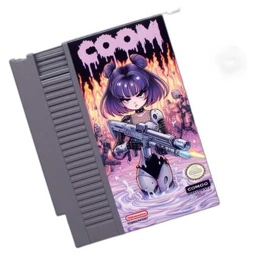 weapon, robot, crown, vaporwave, pixel art, concept art, fire, nes transparent PNG cut-out