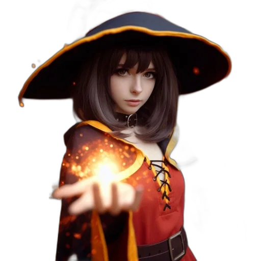 staff, hat, weapon, face, fantasy art, concept art, 3d render, photorealistic transparent PNG cut-out