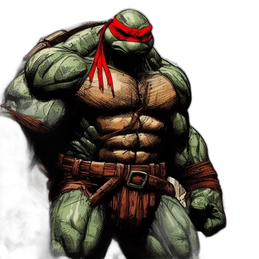 concept art, comic book art, photorealistic, fantasy art, giant, anthropomorphic, turtle, character transparent PNG cut-out