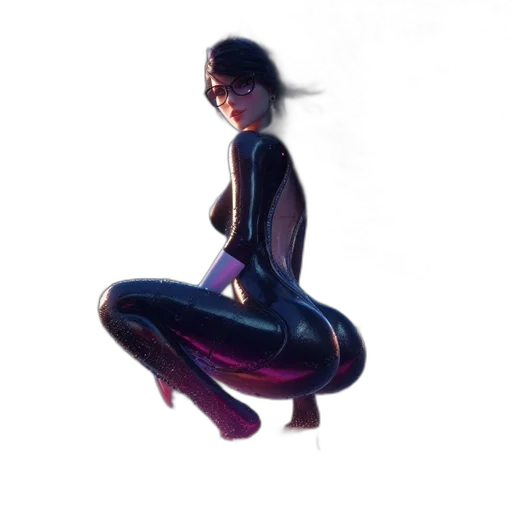 dress, robot, creature, concept art, comic book art, cyberpunk, 3d render, neon lights transparent PNG cut-out