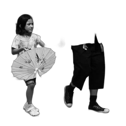 shoes, dress, umbrella, photorealistic, concept art, monochrome, young, girl transparent PNG cut-out