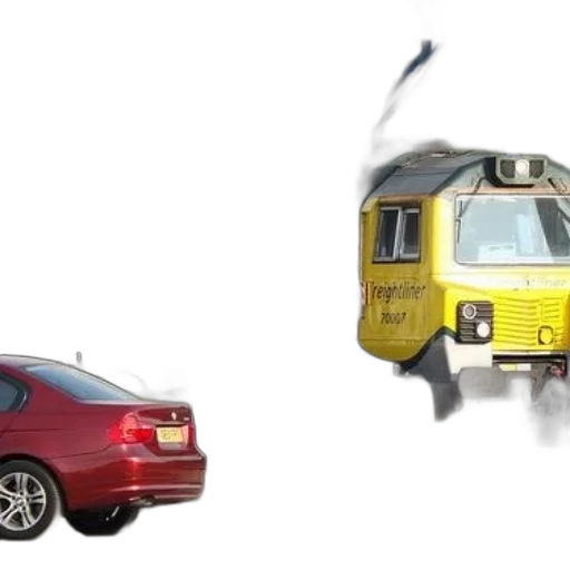 car, concept art, 3d render, photorealistic, yellow, train, word, freightliner transparent PNG cut-out