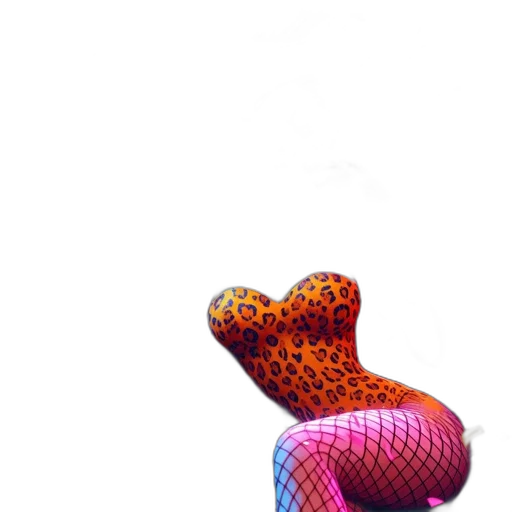 animal, creature, shoes, hair, 3d render, pixel art, concept art, vaporwave transparent PNG cut-out