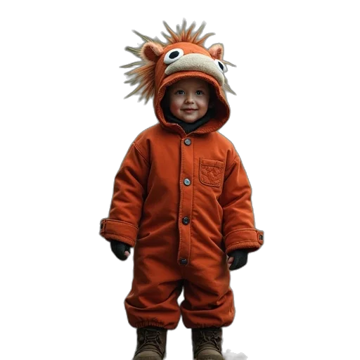jacket, creature, animal, hat, concept art, child, marty, costume transparent PNG cut-out