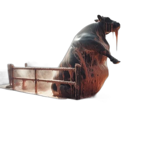 furniture, animal, hair, creature, concept art, 3d render, photorealistic, bull transparent PNG cut-out