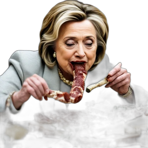 food, weapon, creature, dragon, woman, sits, table, filled transparent PNG cut-out